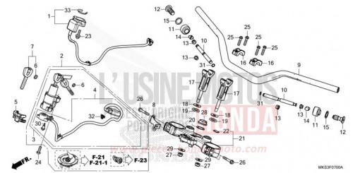 ROHRGRIFF/OBERE BRUECKE CRF1100D4L de 2020